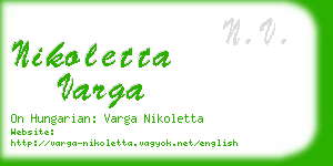 nikoletta varga business card